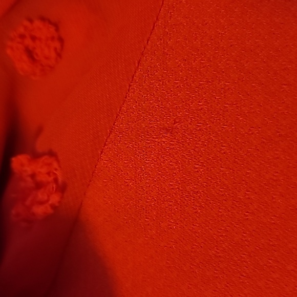 GiGiO plus XL womens red blouse shear large flutter sleeve back keyhole - Picture 8 of 13